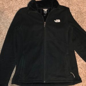 The North Face black zip up jacket